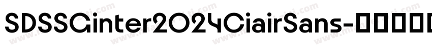 SDSSGinter2024CiairSans字体转换