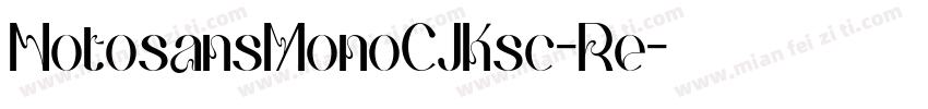NotosansMonoCJKsc-Re字体转换