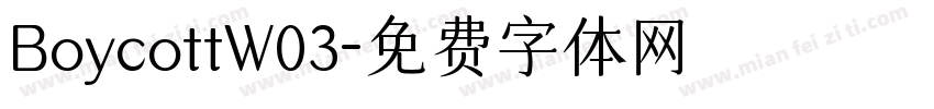 BoycottW03字体转换