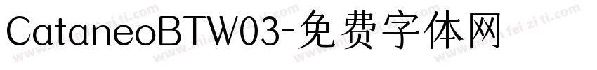 CataneoBTW03字体转换