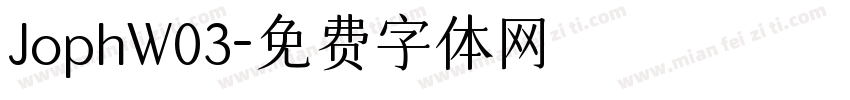 JophW03字体转换