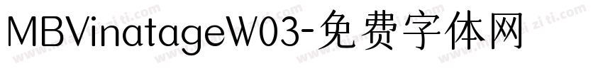 MBVinatageW03字体转换