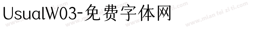 UsualW03字体转换
