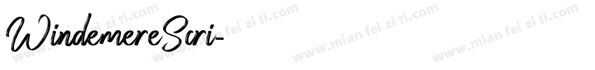 WindemereScri字体转换