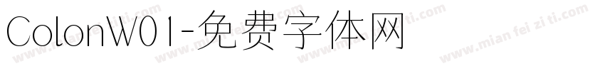 ColonW01字体转换