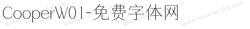 CooperW01字体转换