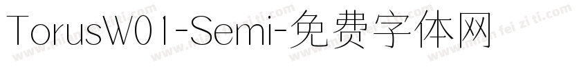 TorusW01-Semi字体转换