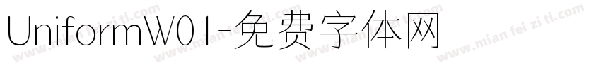 UniformW01字体转换