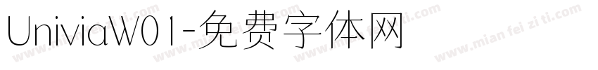 UniviaW01字体转换