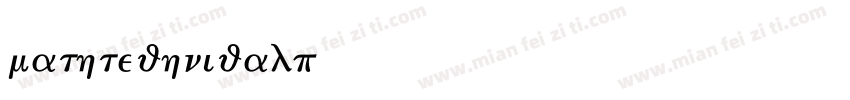 mathtechnicalp字体转换