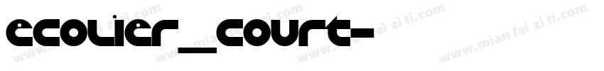 Ecolier_court字体转换