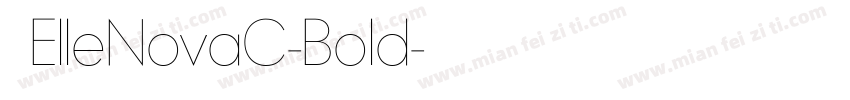 字体ElleNovaC-Bold字体转换