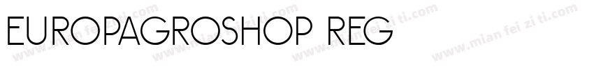 EuropaGroSHOP-Reg字体转换