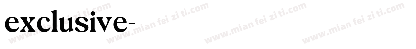 exclusive字体转换