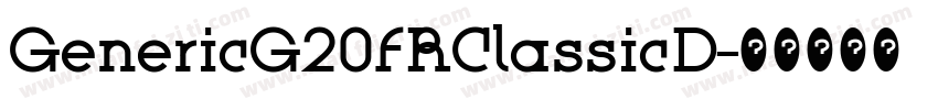 GenericG20FRClassicD字体转换