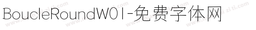BoucleRoundW01字体转换