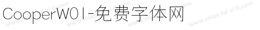 CooperW01字体转换