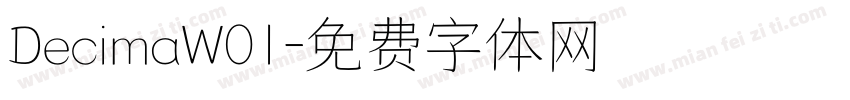 DecimaW01字体转换