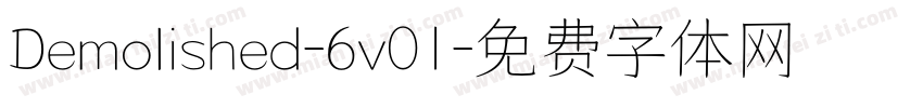 Demolished-6v01字体转换