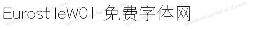 EurostileW01字体转换