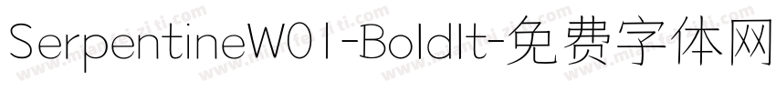 SerpentineW01-Boldlt字体转换