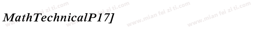 MathTechnicalP17字体转换