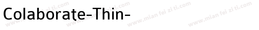 Colaborate-Thin字体转换