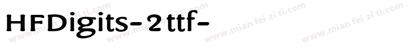 HFDigits-2ttf字体转换