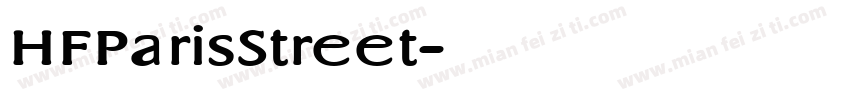 HFParisStreet字体转换