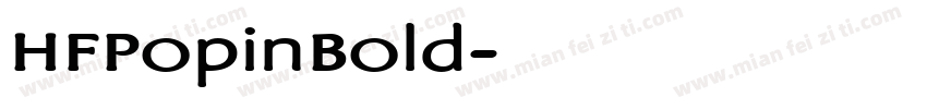 HFPopinBold字体转换