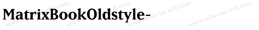 MatrixBookOldstyle字体转换