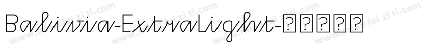 Balivia-ExtraLight字体转换
