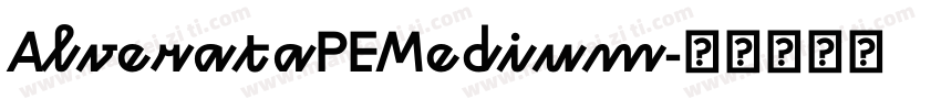 AlverataPEMedium字体转换