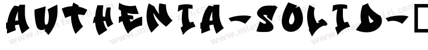 Authenia-Solid字体转换