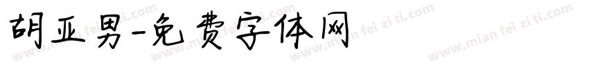 胡亚男字体转换