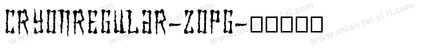 CryonRegular-zopG字体转换