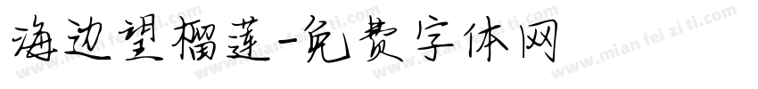 海边望榴莲字体转换