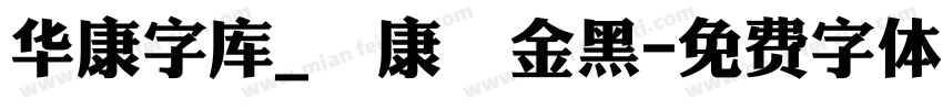 华康字库_華康儷金黑字体转换