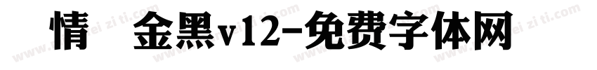 熱情儷金黑v12字体转换