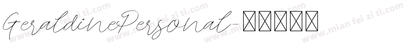 GeraldinePersonal字体转换