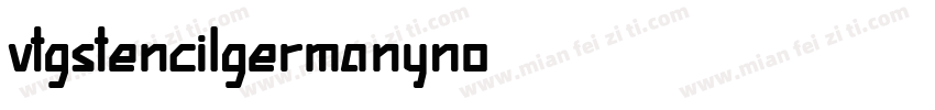 VtgStencilGermanyNo1字体转换