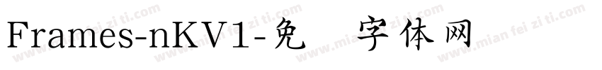 Frames-nKV1字体转换