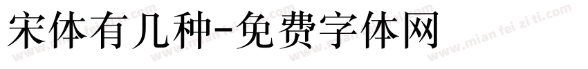 宋体有几种字体转换