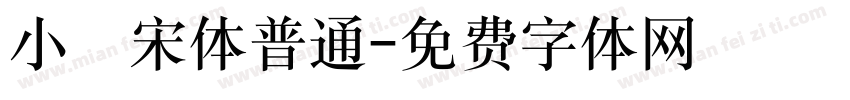 小塜宋体普通字体转换