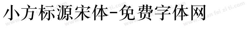 小方标源宋体字体转换