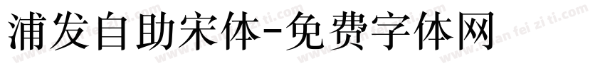 浦发自助宋体字体转换