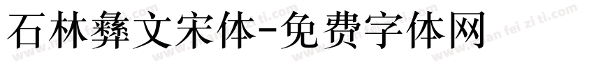 石林彝文宋体字体转换