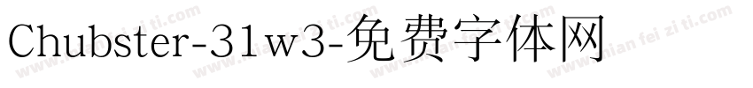 Chubster-31w3字体转换