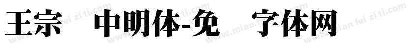 王宗汉中明体字体转换