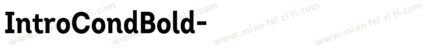 IntroCondBold字体转换